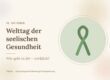 Grüne Schleife im Kreis und Schriftzug: 10. Oktober, Welttag der seelischen Gesundheit – Wie geht es dir wirklich?